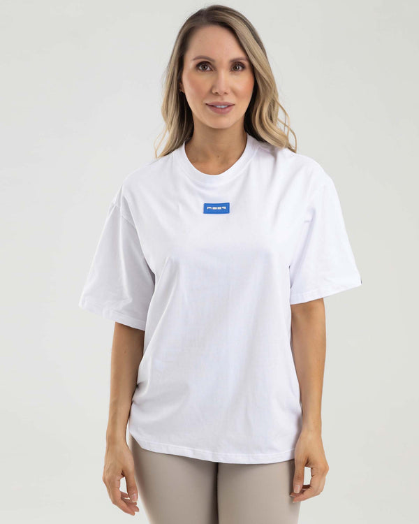 Camiseta oversize blanca femme FIBER