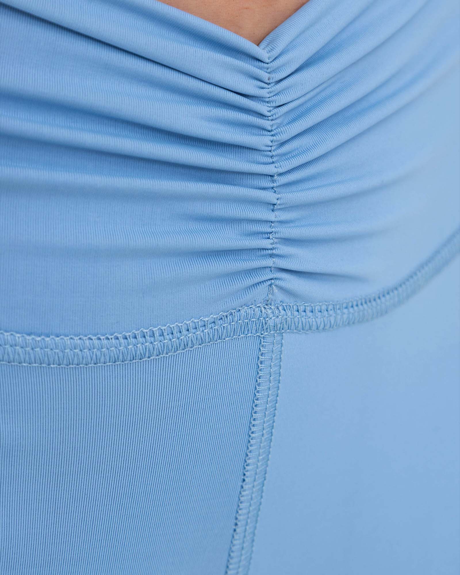 Short waist ruching azul femme FIBER