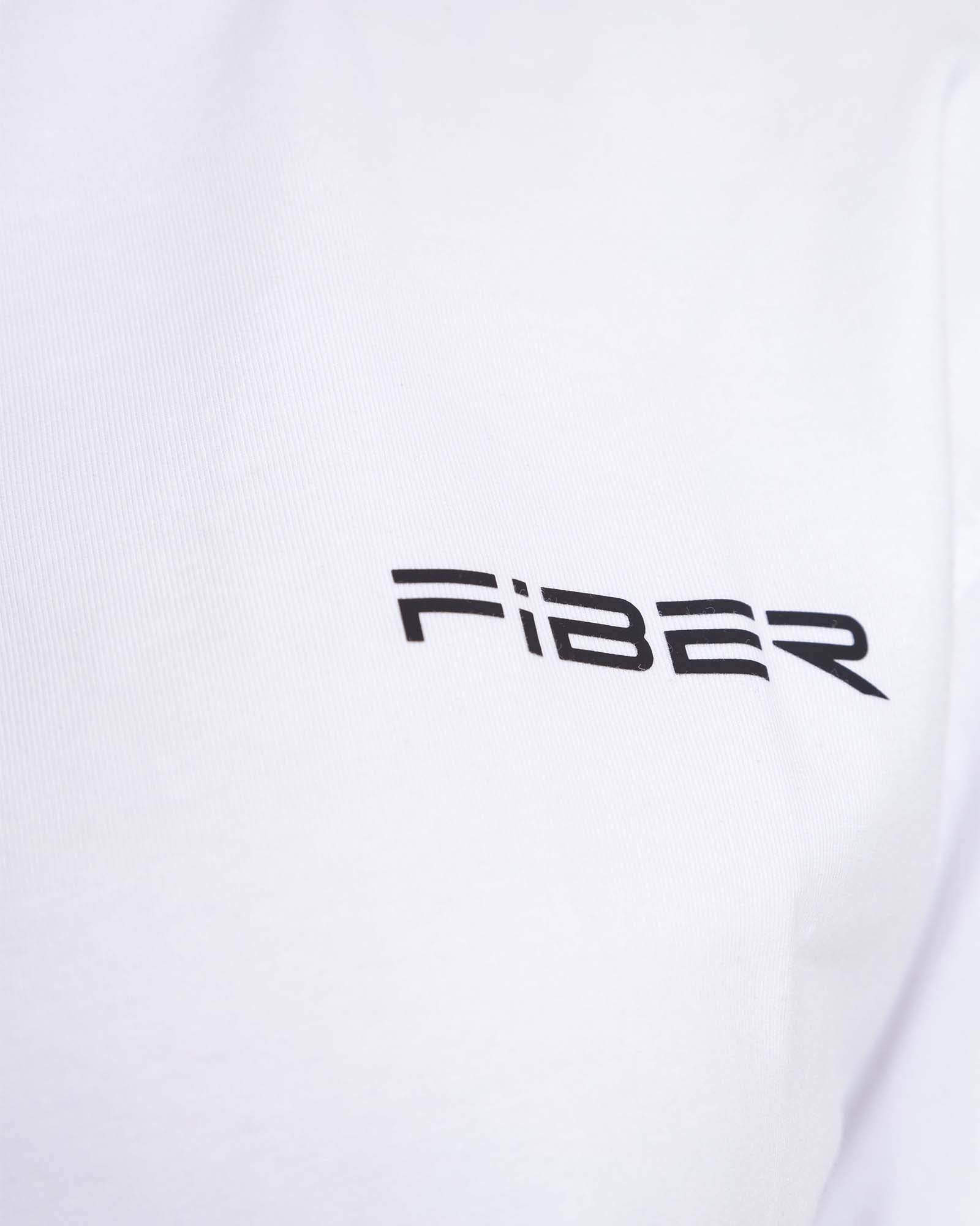 Camiseta manga corta holgada blanco saturn FIBER