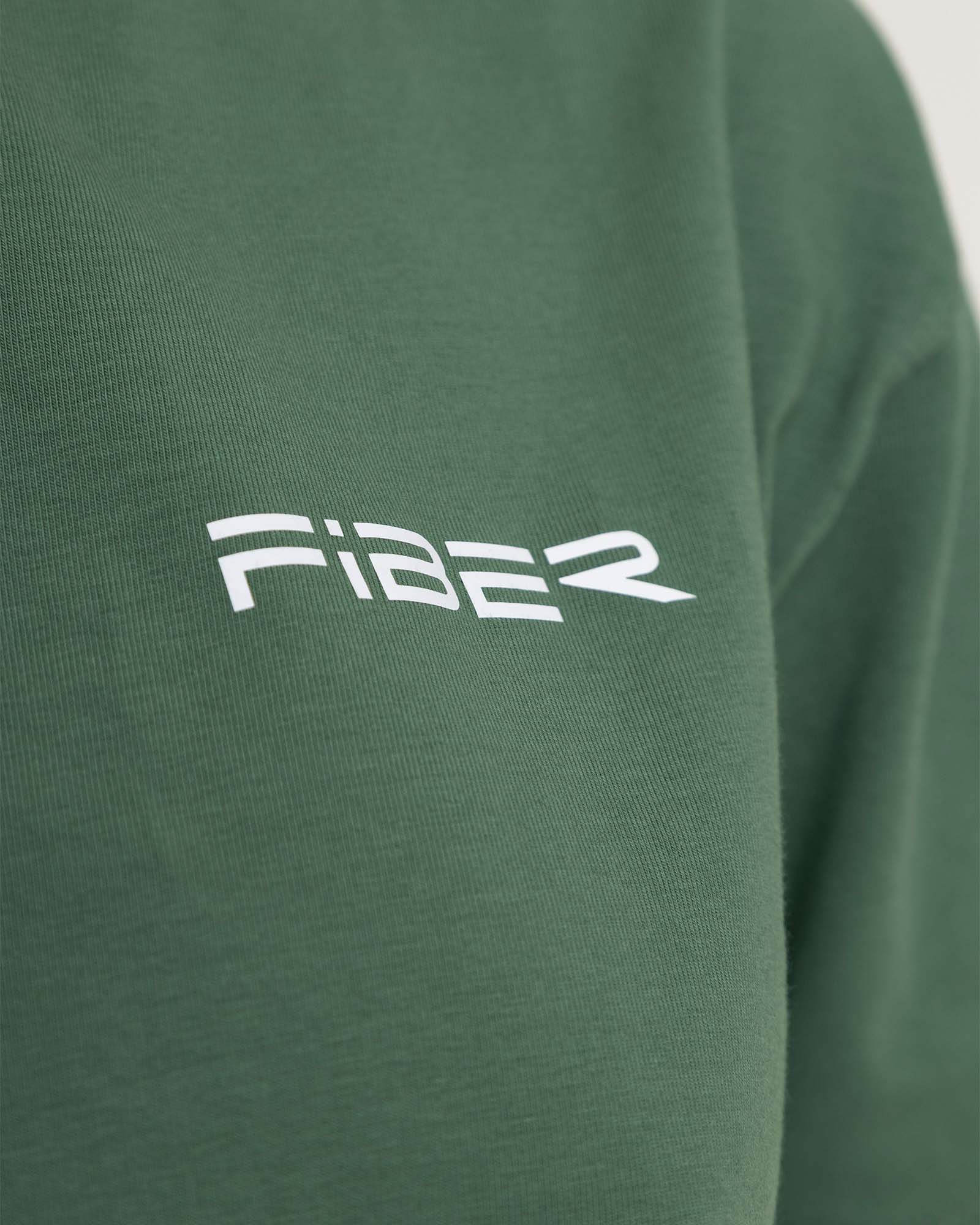 Camiseta manga corta holgada verde natural saturn FIBER