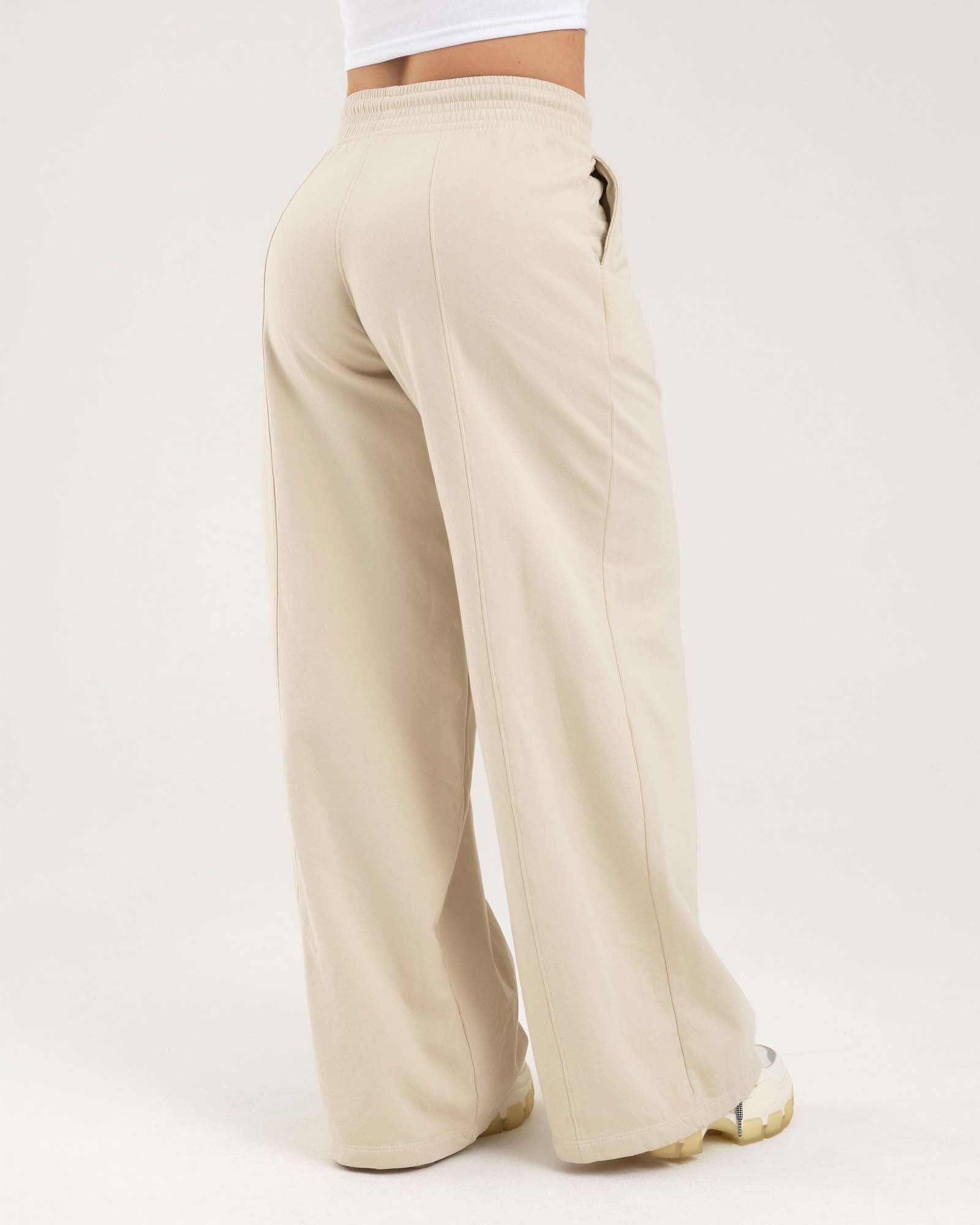 Pantalón amplio streetwear beige saturn FIBER