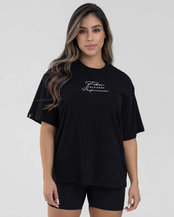 Camiseta oversize negra simplicity FIBER