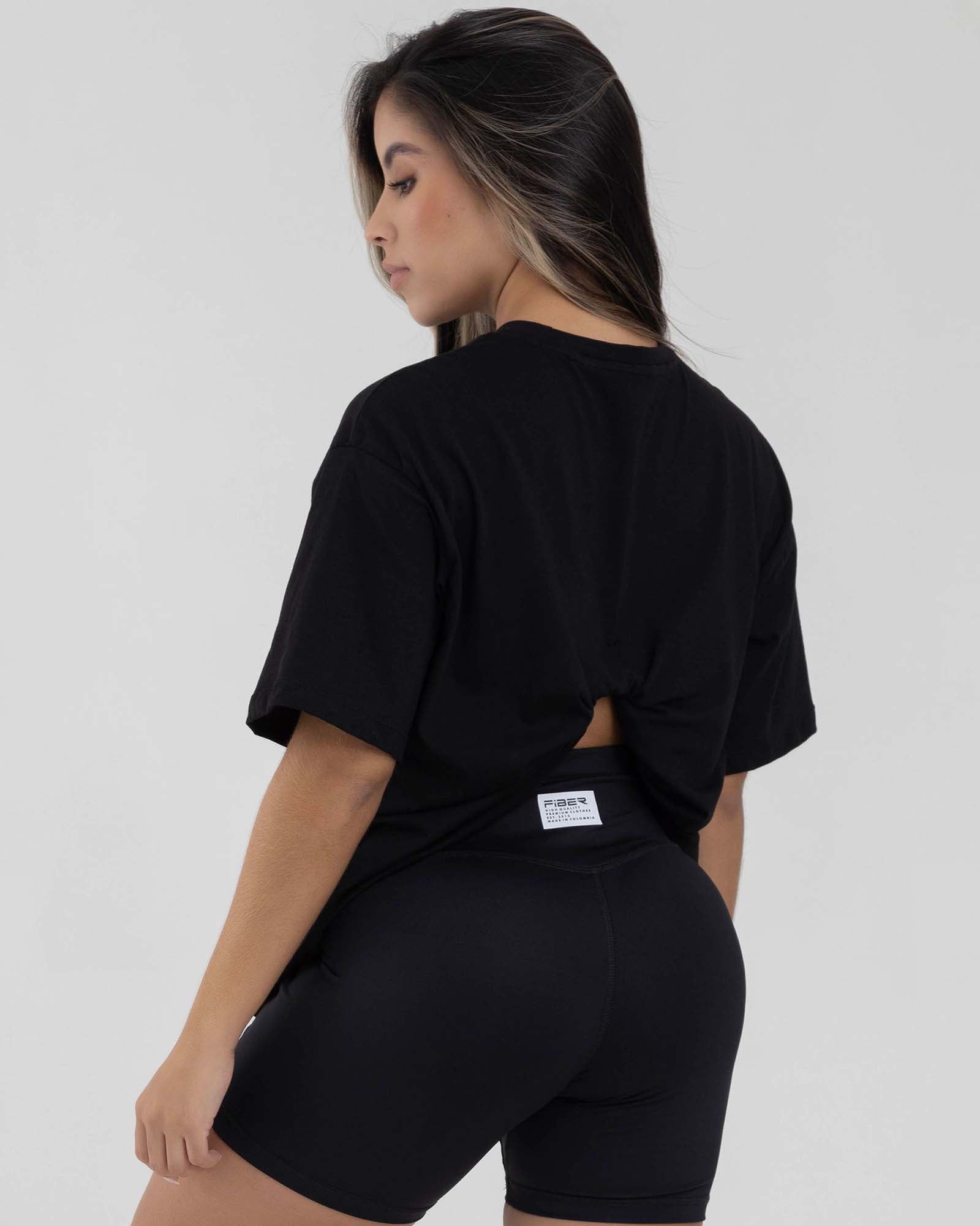 Camiseta oversize negra simplicity FIBER