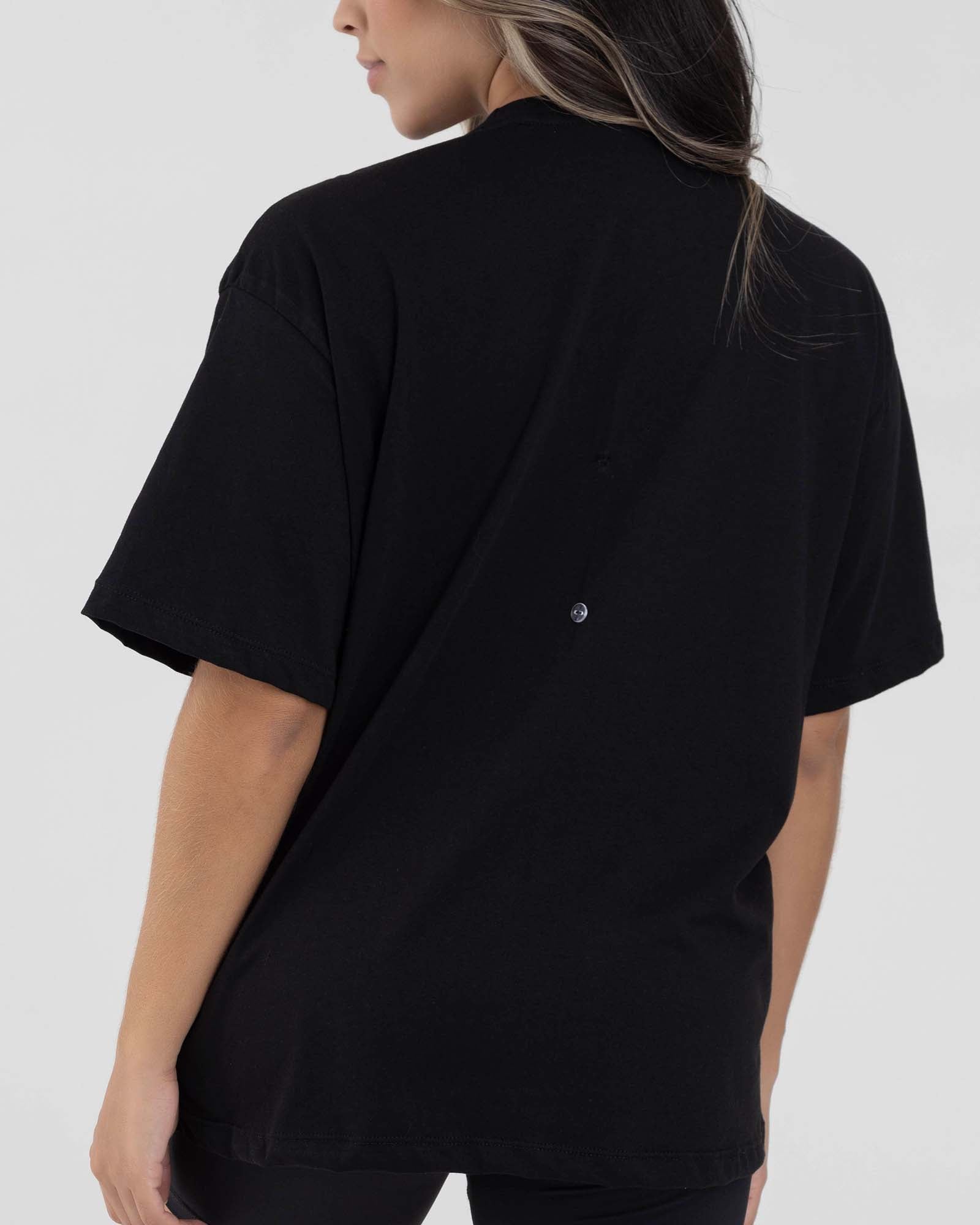Camiseta oversize negra simplicity FIBER