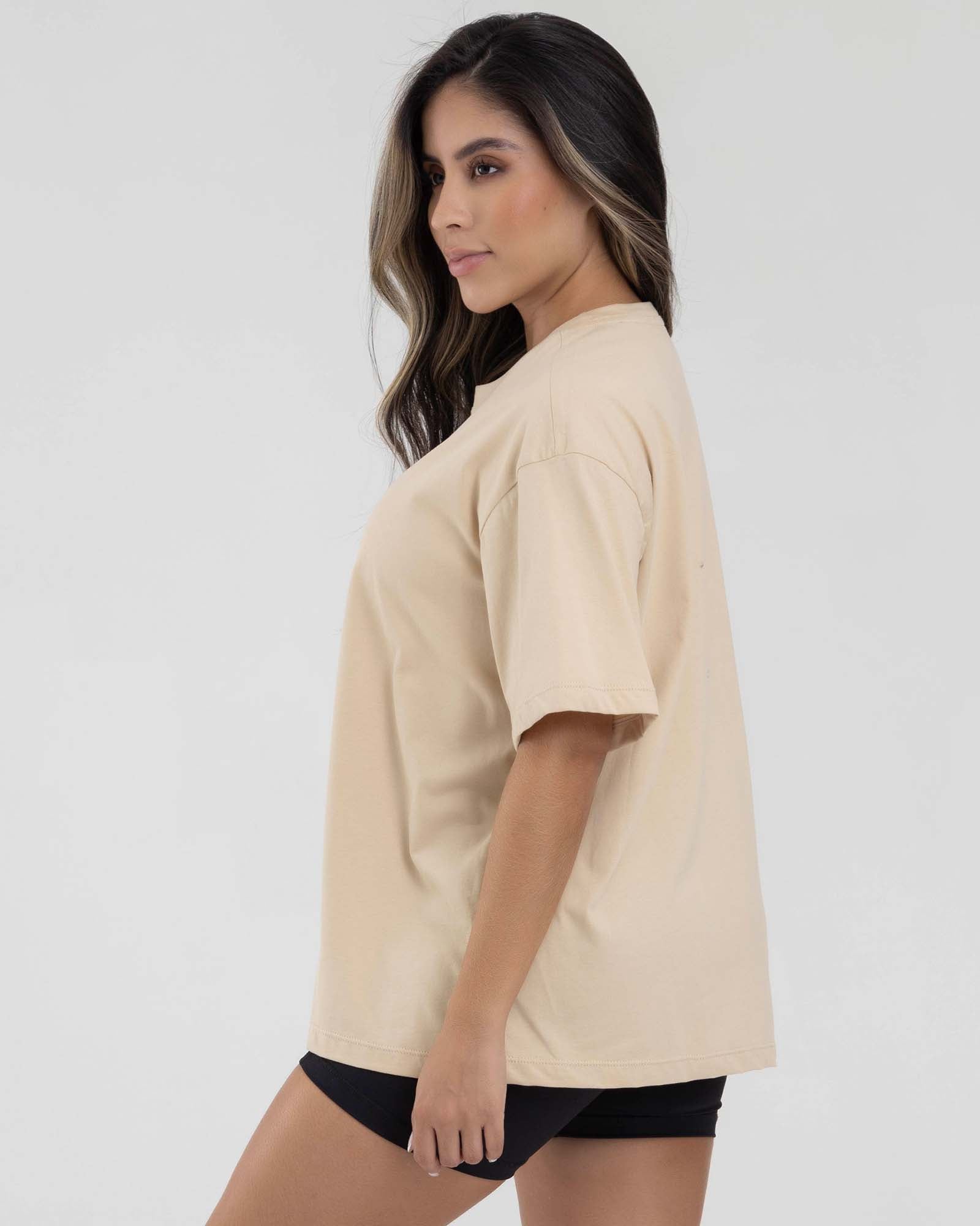 Camiseta oversize camel simplicity FIBER