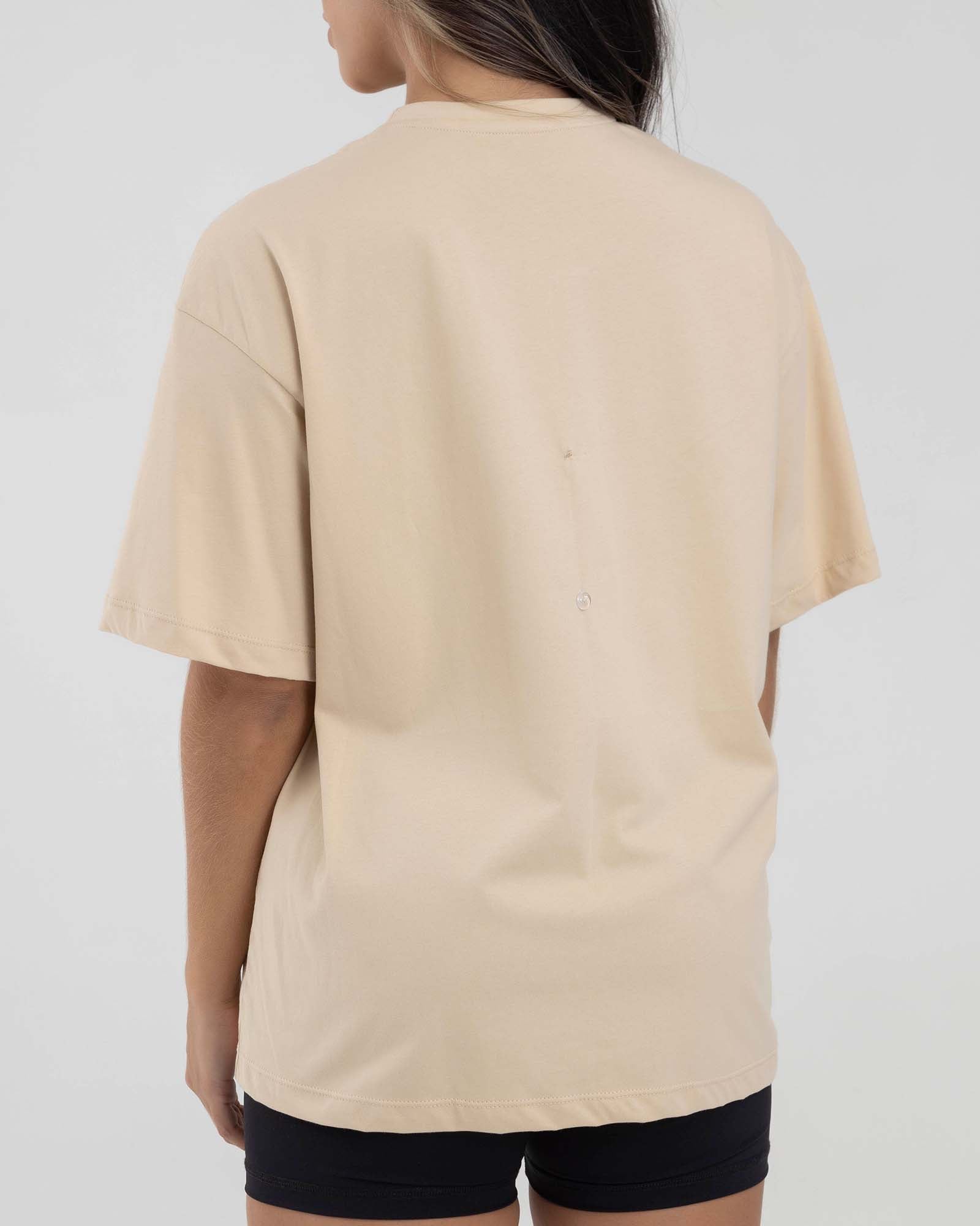 Camiseta oversize camel simplicity FIBER