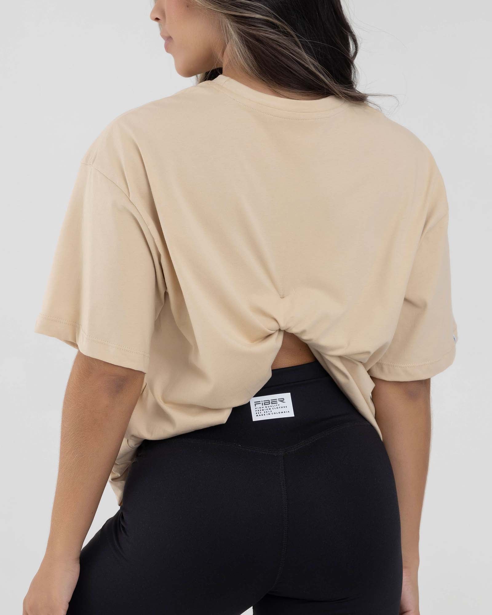 Camiseta oversize camel simplicity FIBER