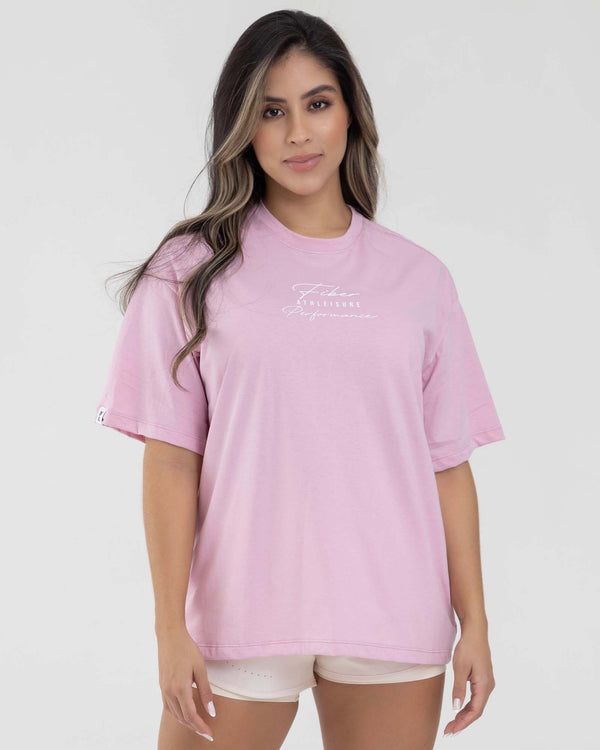 Camiseta oversize rosa simplicity FIBER