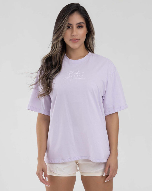 Camiseta oversize lila simplicity FIBER