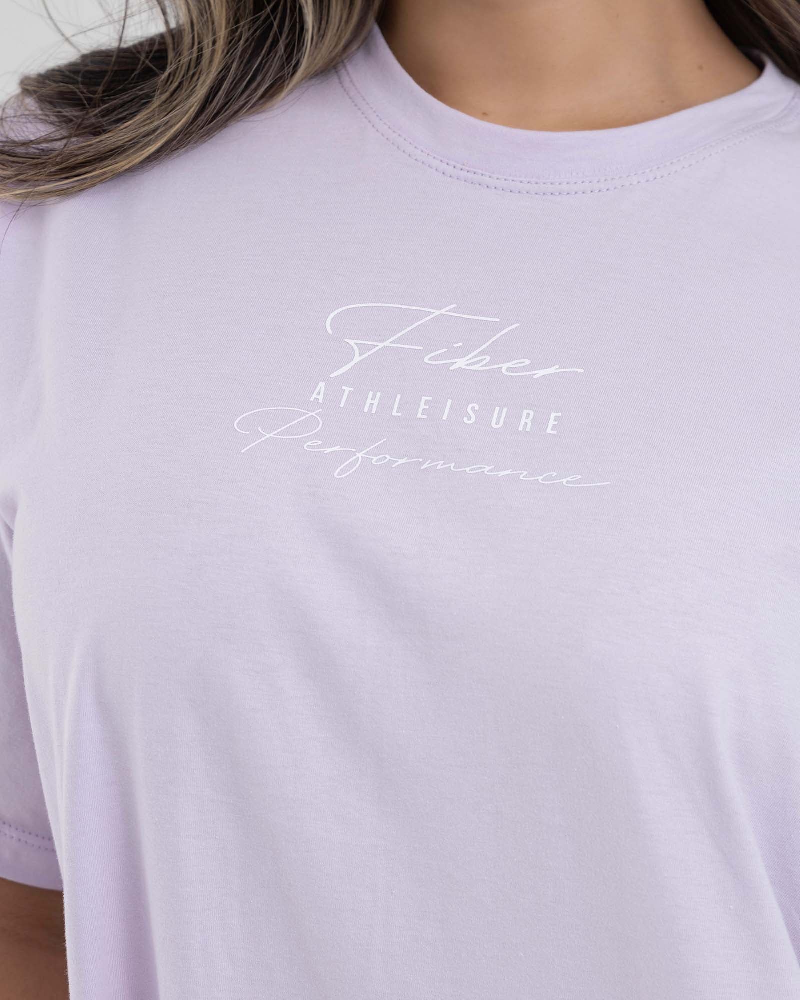 Camiseta oversize lila simplicity FIBER