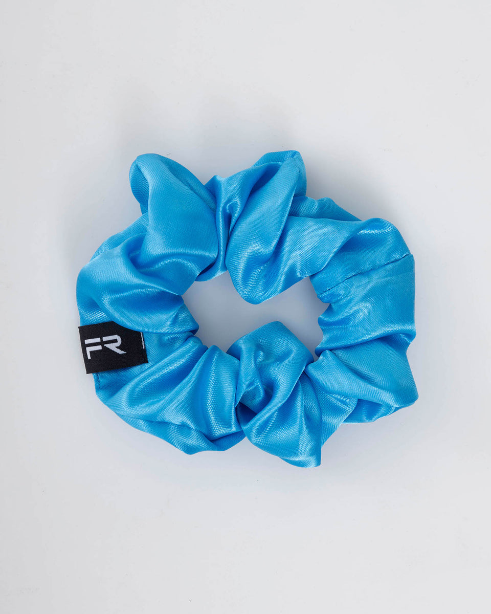 Moño en satin azul fresh ocean FIBER