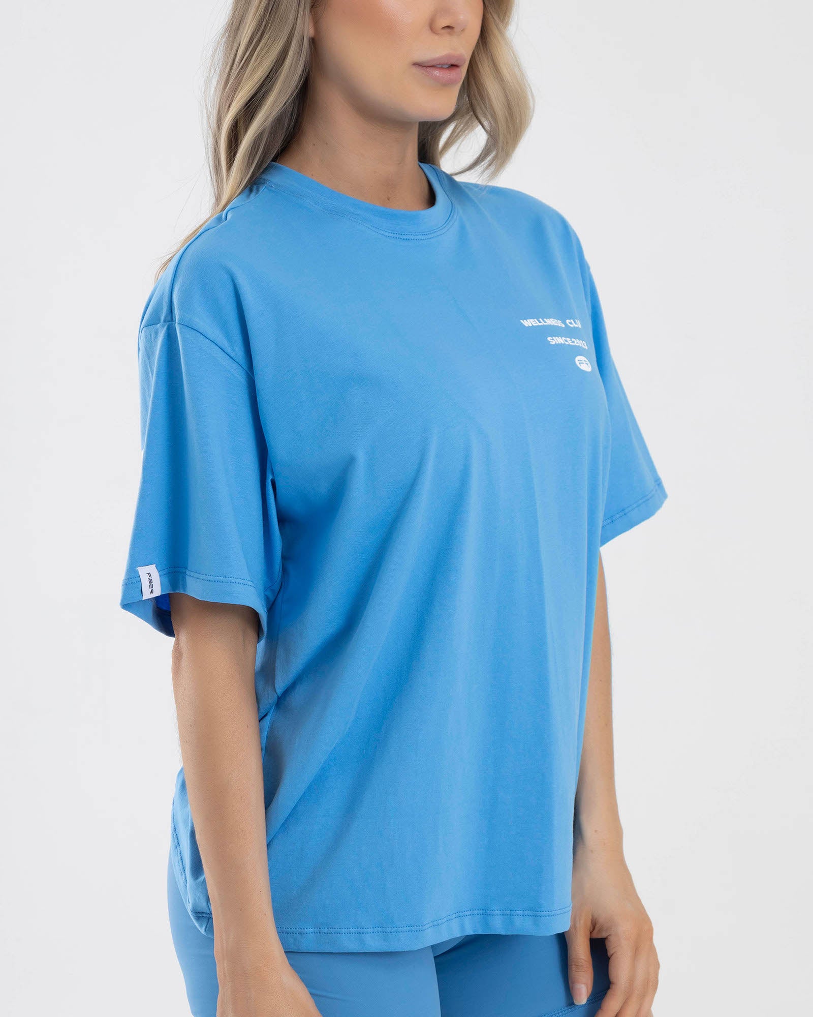 Camiseta oversize azul fresh ocean FIBER