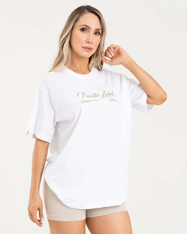 Camiseta oversize DUAL STYLE blanco classy FIBER