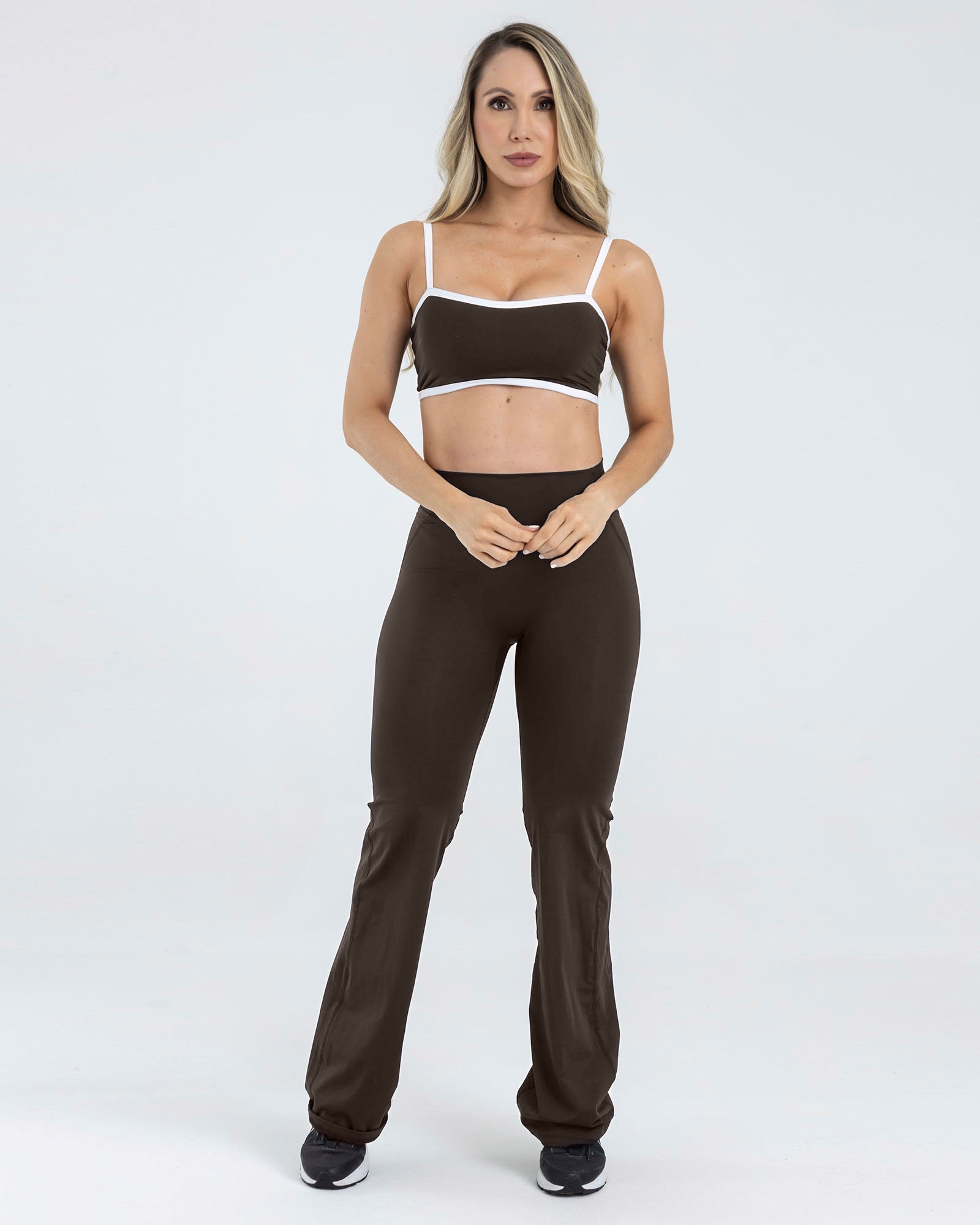 Leggings bell bottoms marron classy FIBER