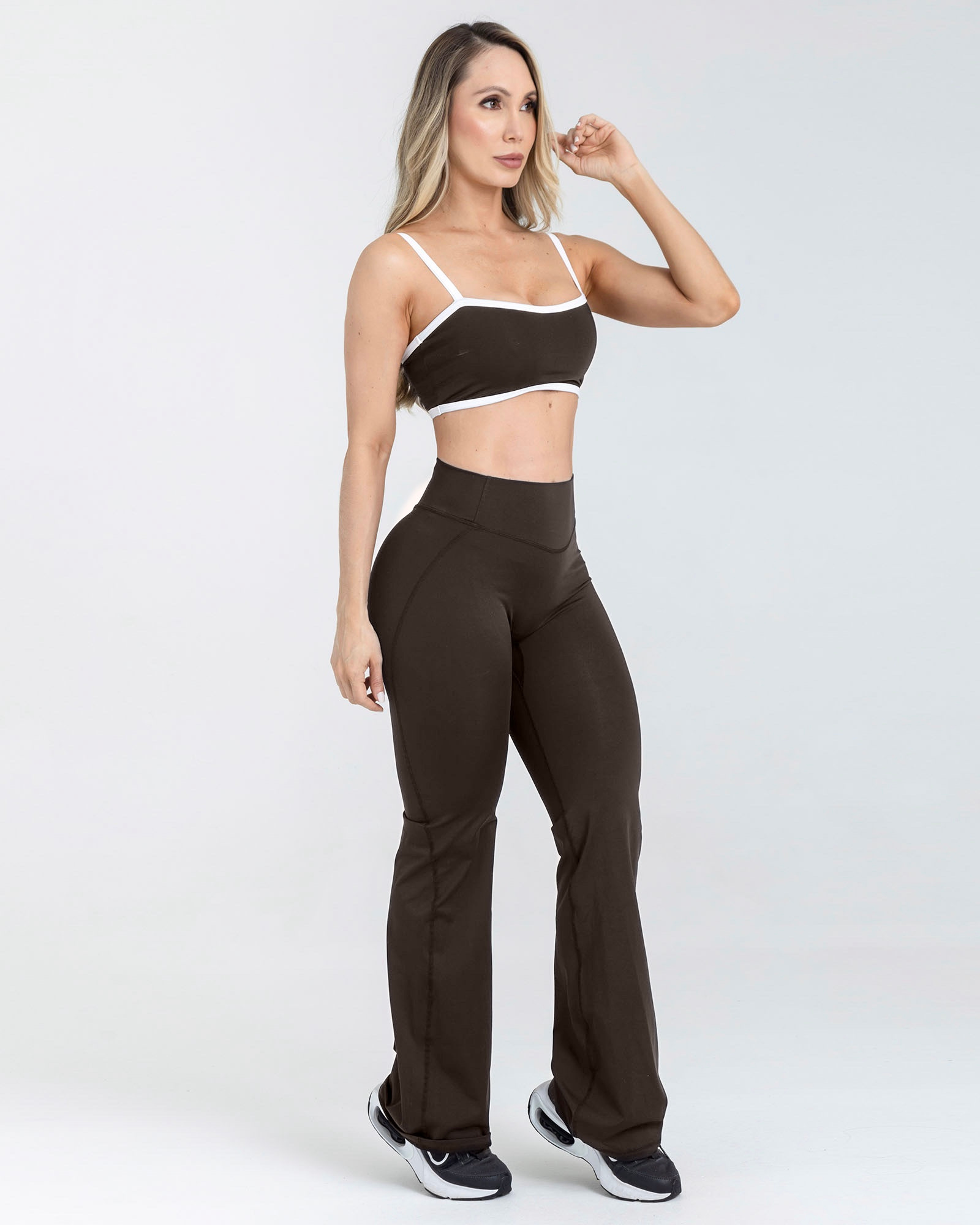 Leggings bell bottoms marron classy FIBER