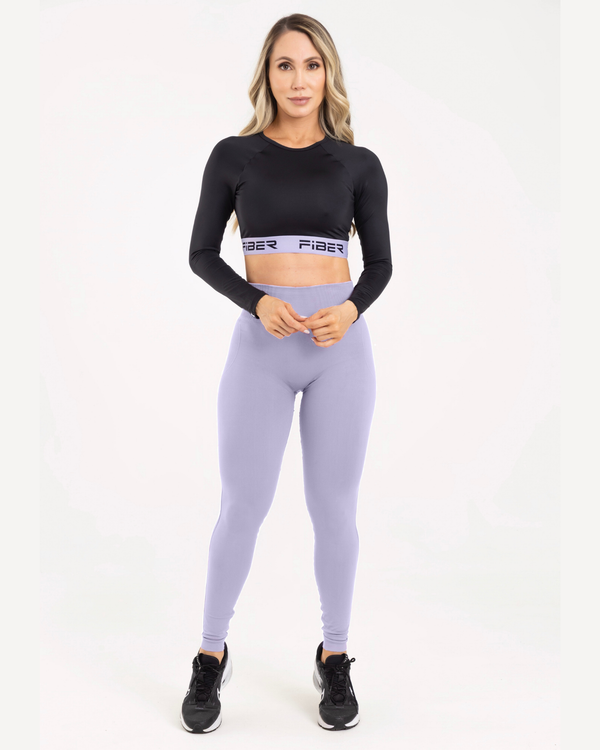 Top manga larga branded lila lamour FIBER