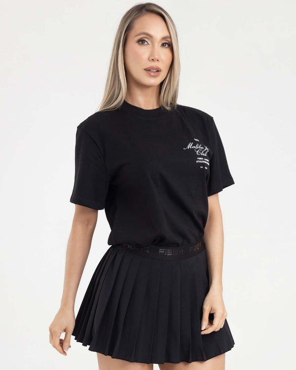 Camiseta manga corta holgada negro icon girl fiber