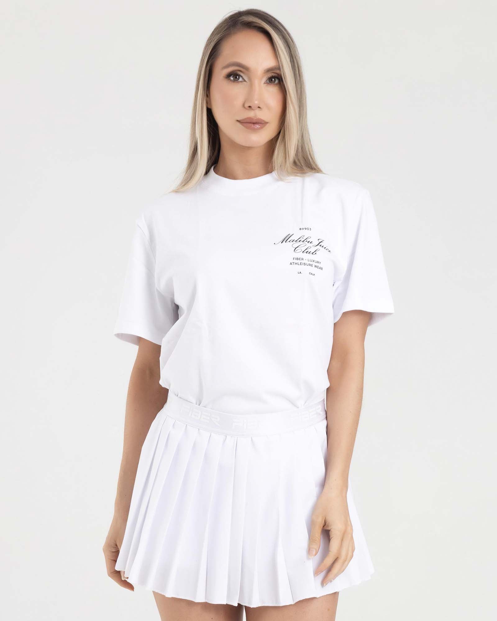 Camiseta manga corta holgada blanco icon girl fiber
