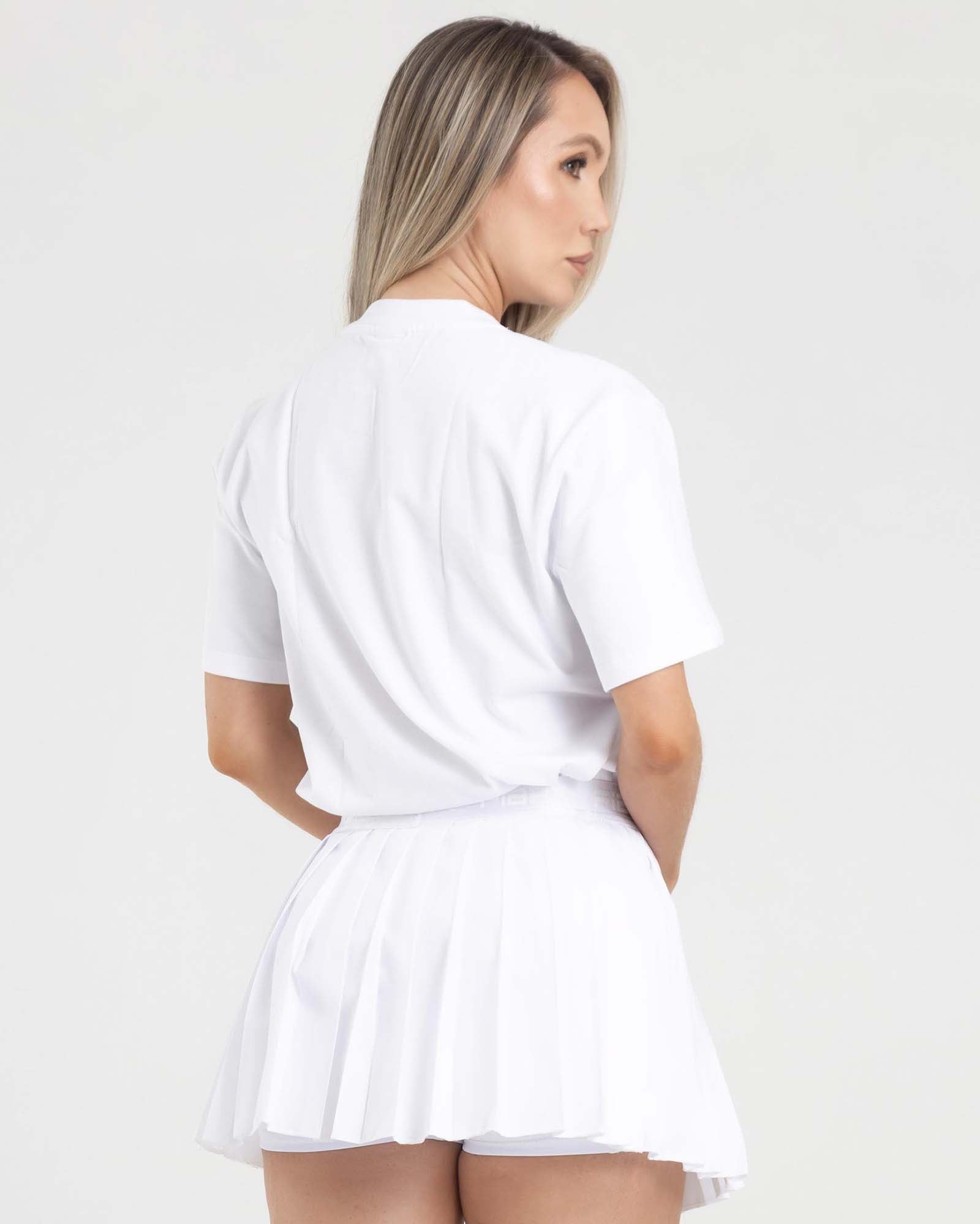 Camiseta manga corta holgada blanco icon girl fiber