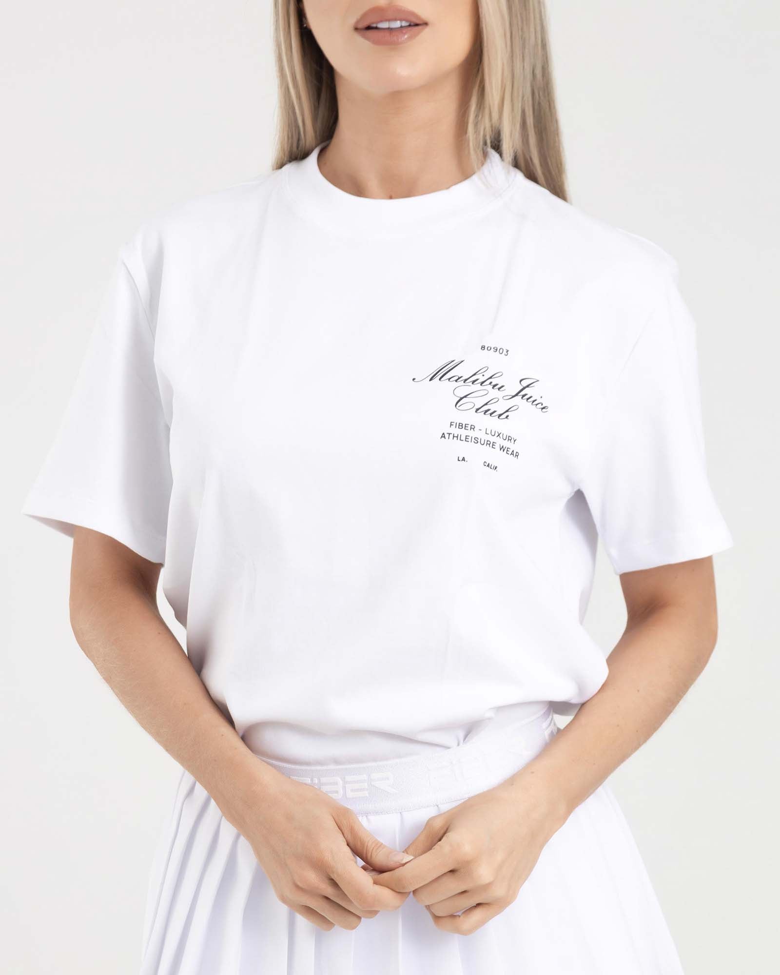 Camiseta manga corta holgada blanco icon girl fiber
