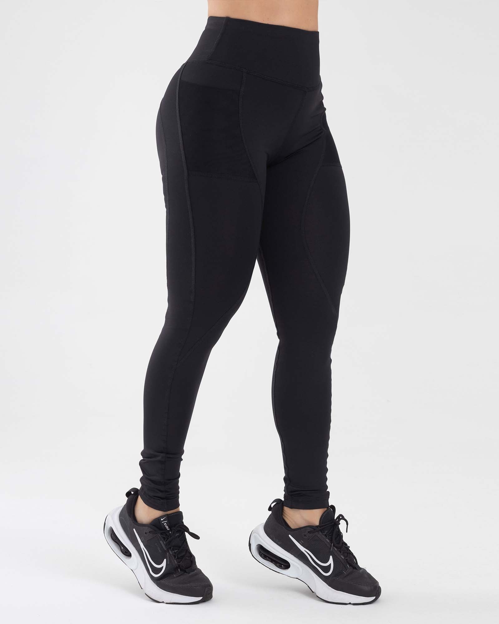 Leggings net pocket negro icon girl fiber