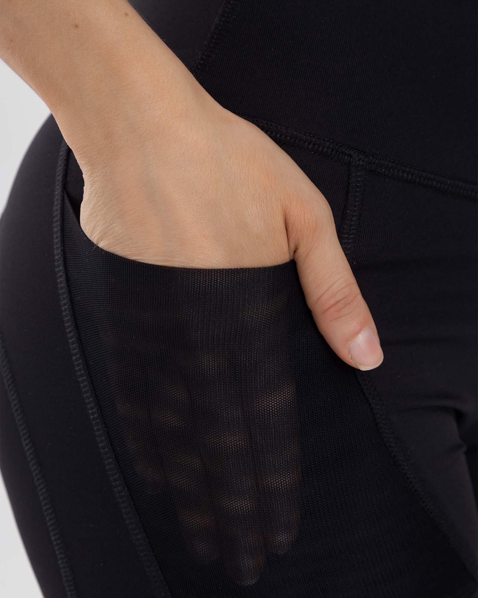 Leggings net pocket negro icon girl fiber