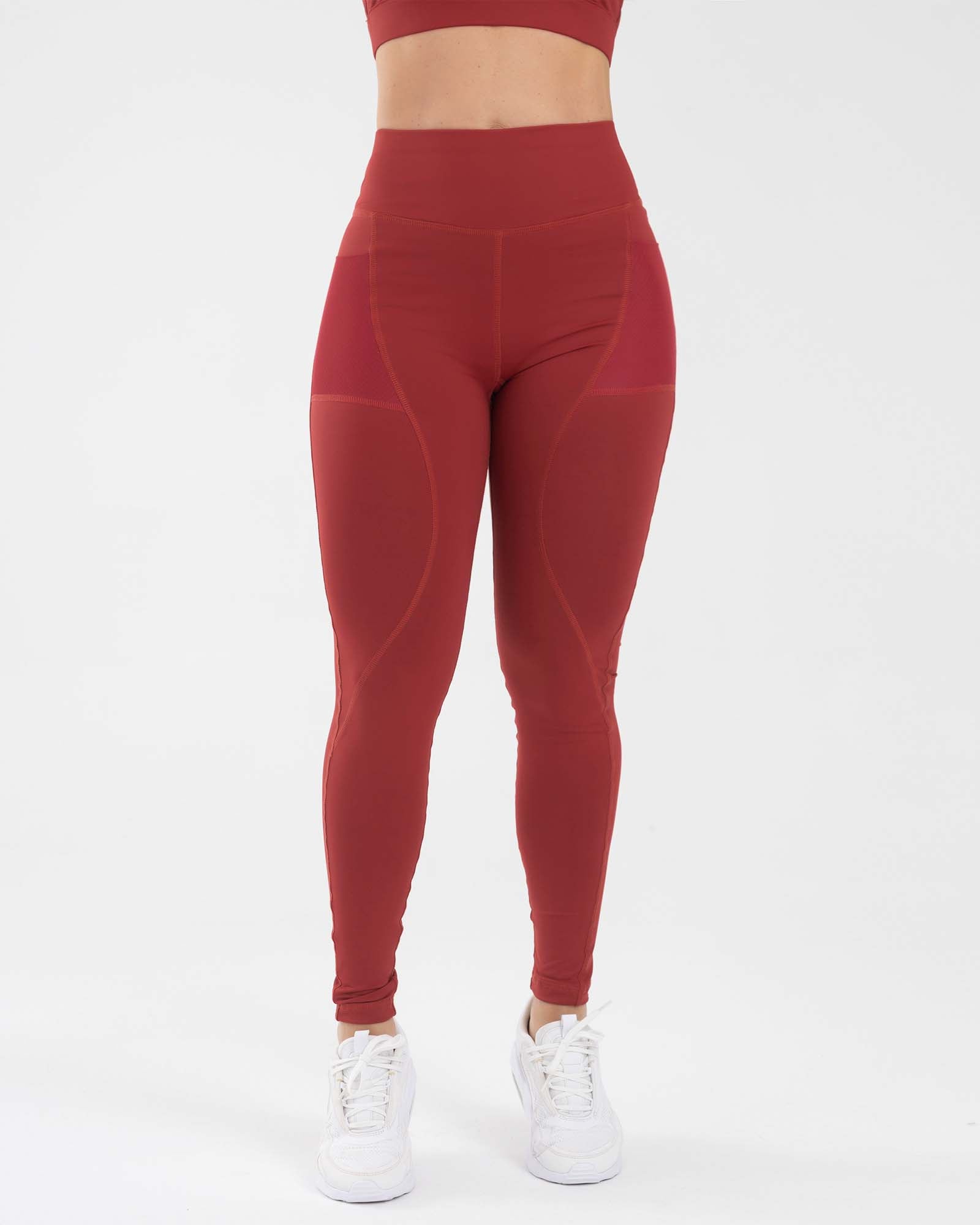 Leggings net pocket rojo crushed icon girl fiber