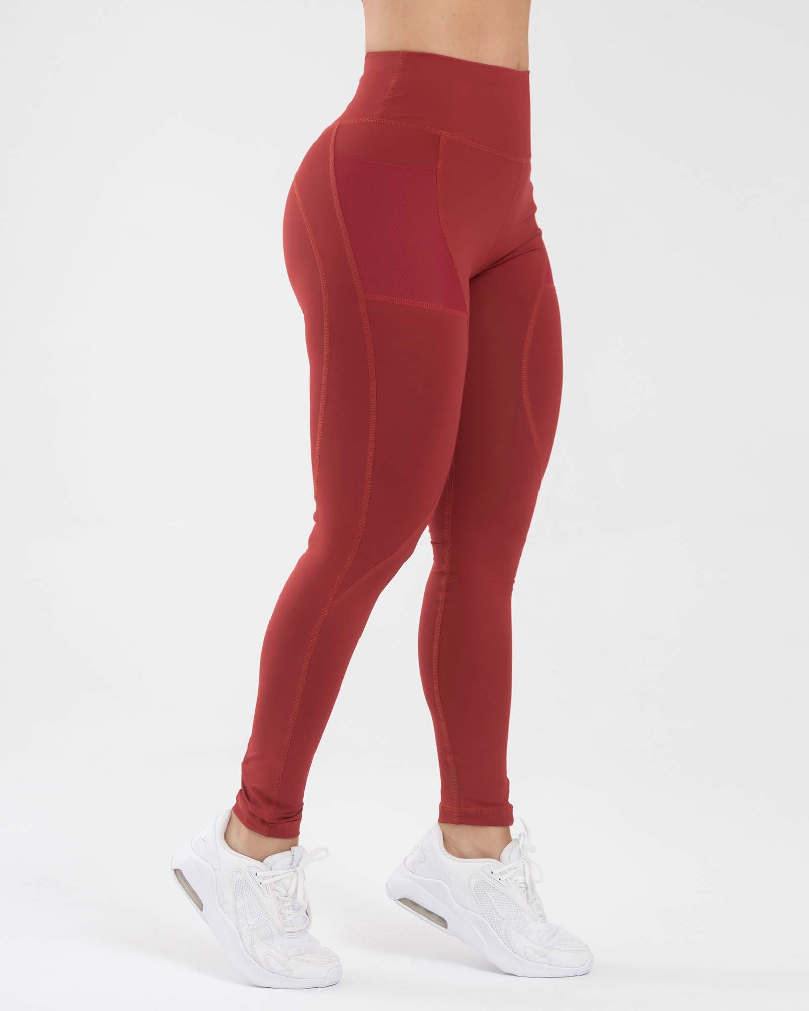 Leggings net pocket rojo crushed icon girl fiber