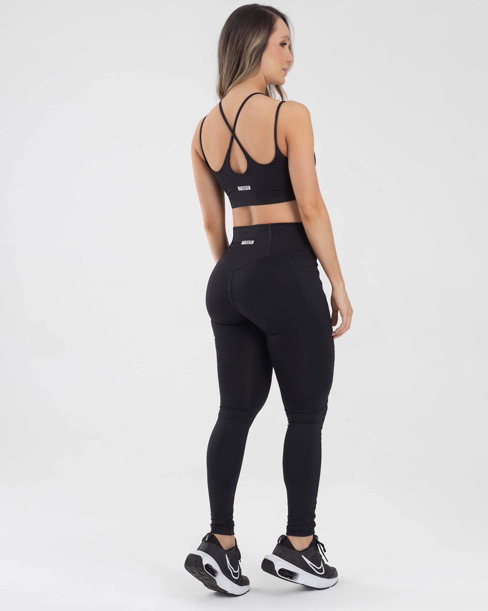 Leggings air sesgo negro icon girl fiber