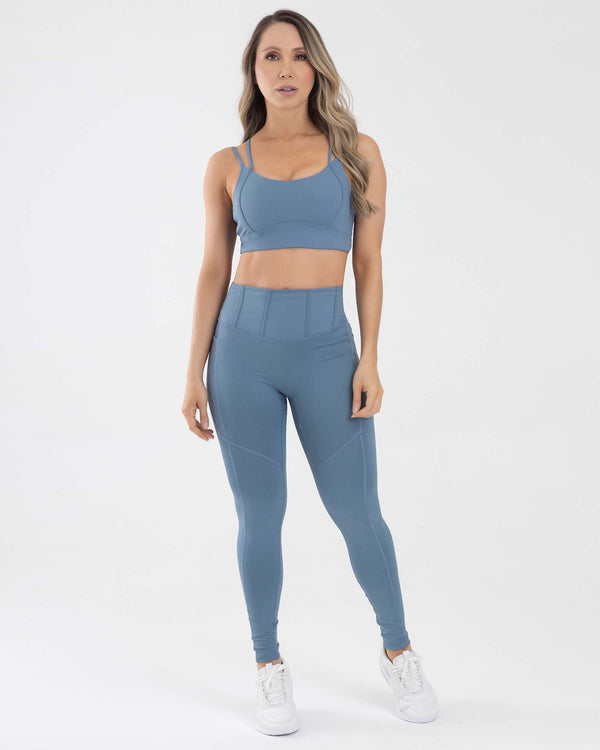 Leggings air sesgo azul stone icon girl fiber