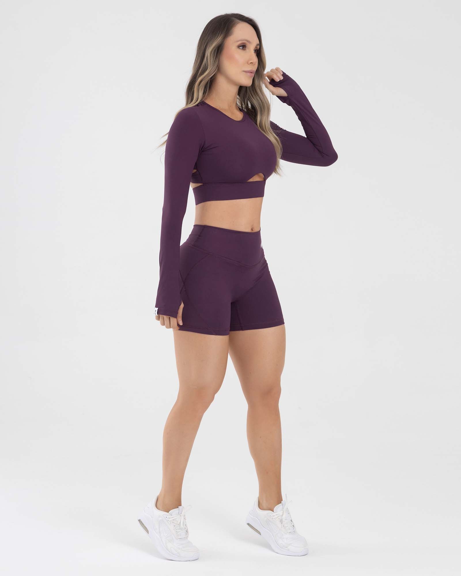 Short v back morado ciruela icon girl fiber