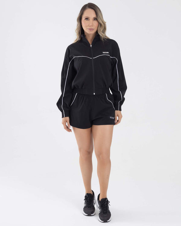 Short running negro icon girl fiber