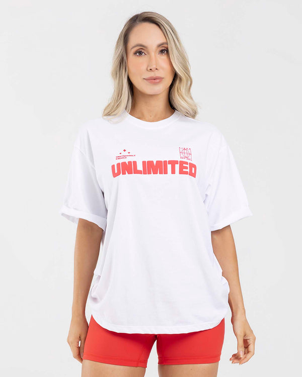 Camiseta oversize blanca core passion FIBER