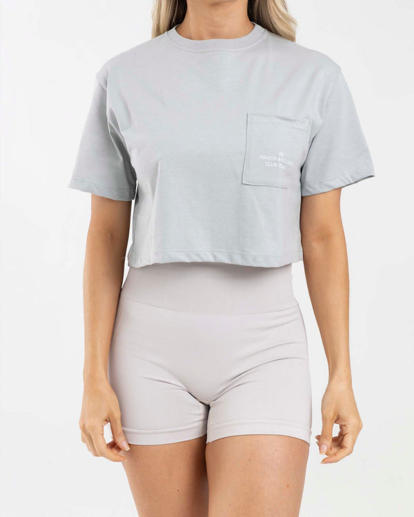 Camiseta crop gris core passion club FIBER