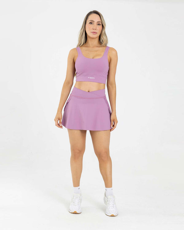 Falda short side cut passion rosa mouve FIBER