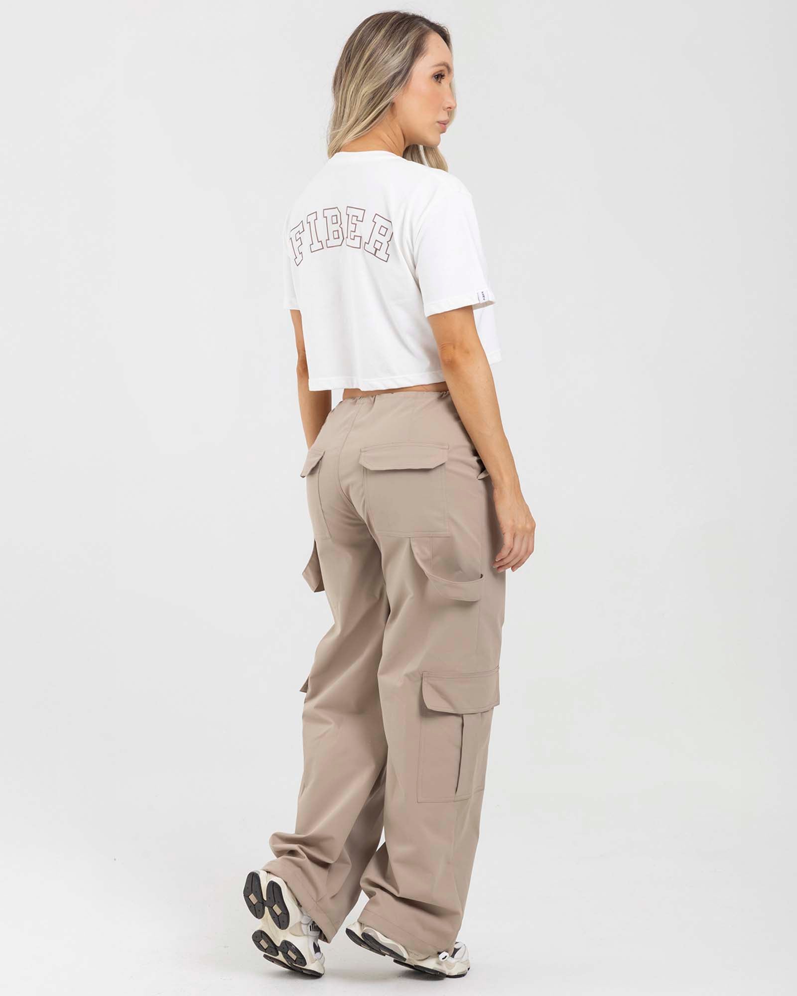 Pantalón cargo loose beige core passion FIBER