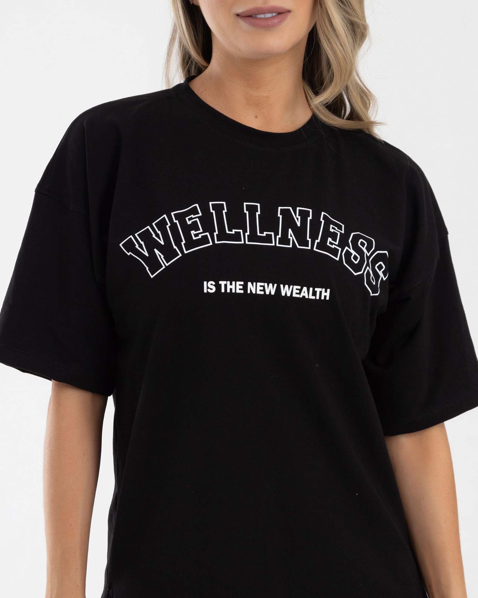 Camiseta oversize negra focused FIBER