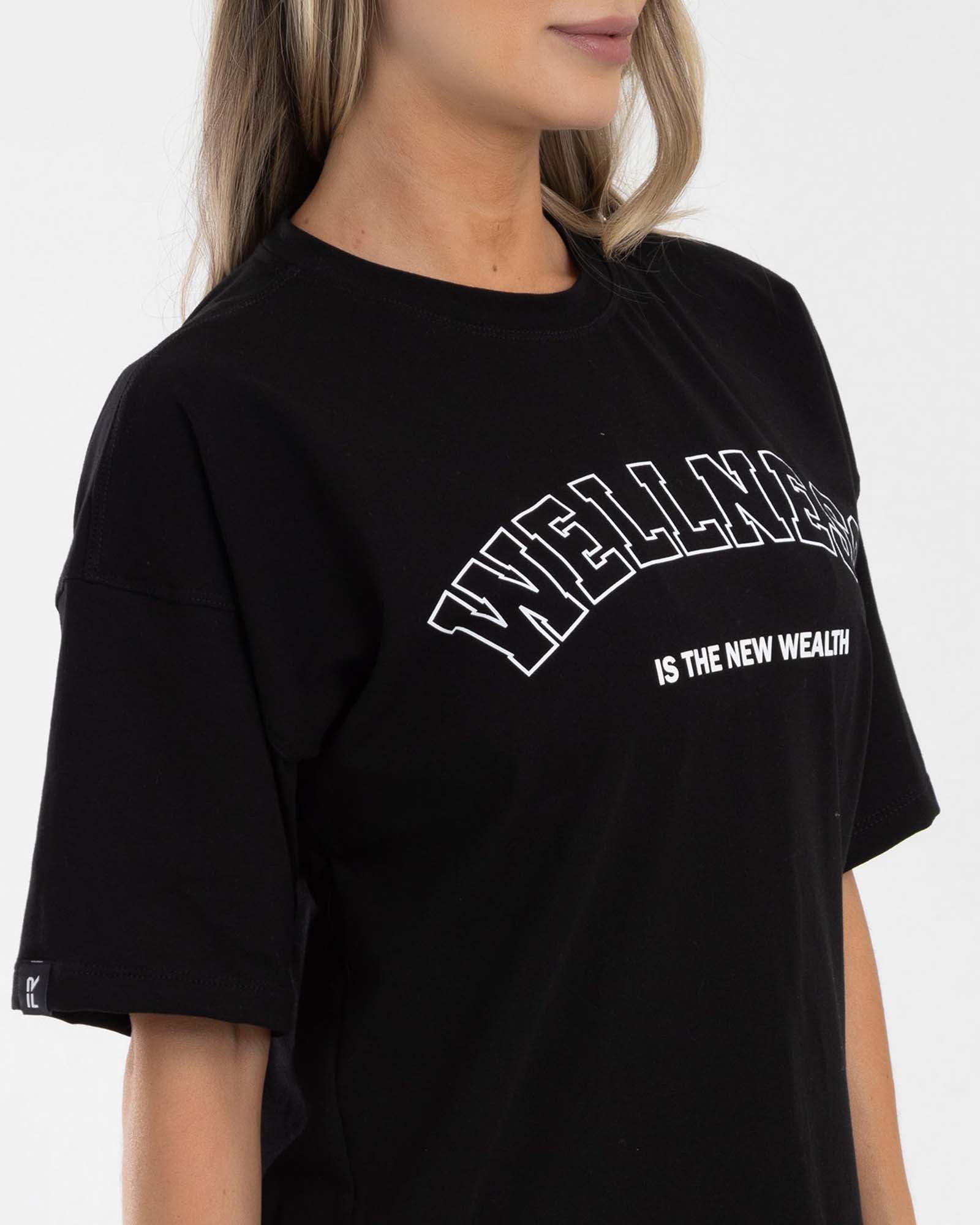 Camiseta oversize negra focused FIBER