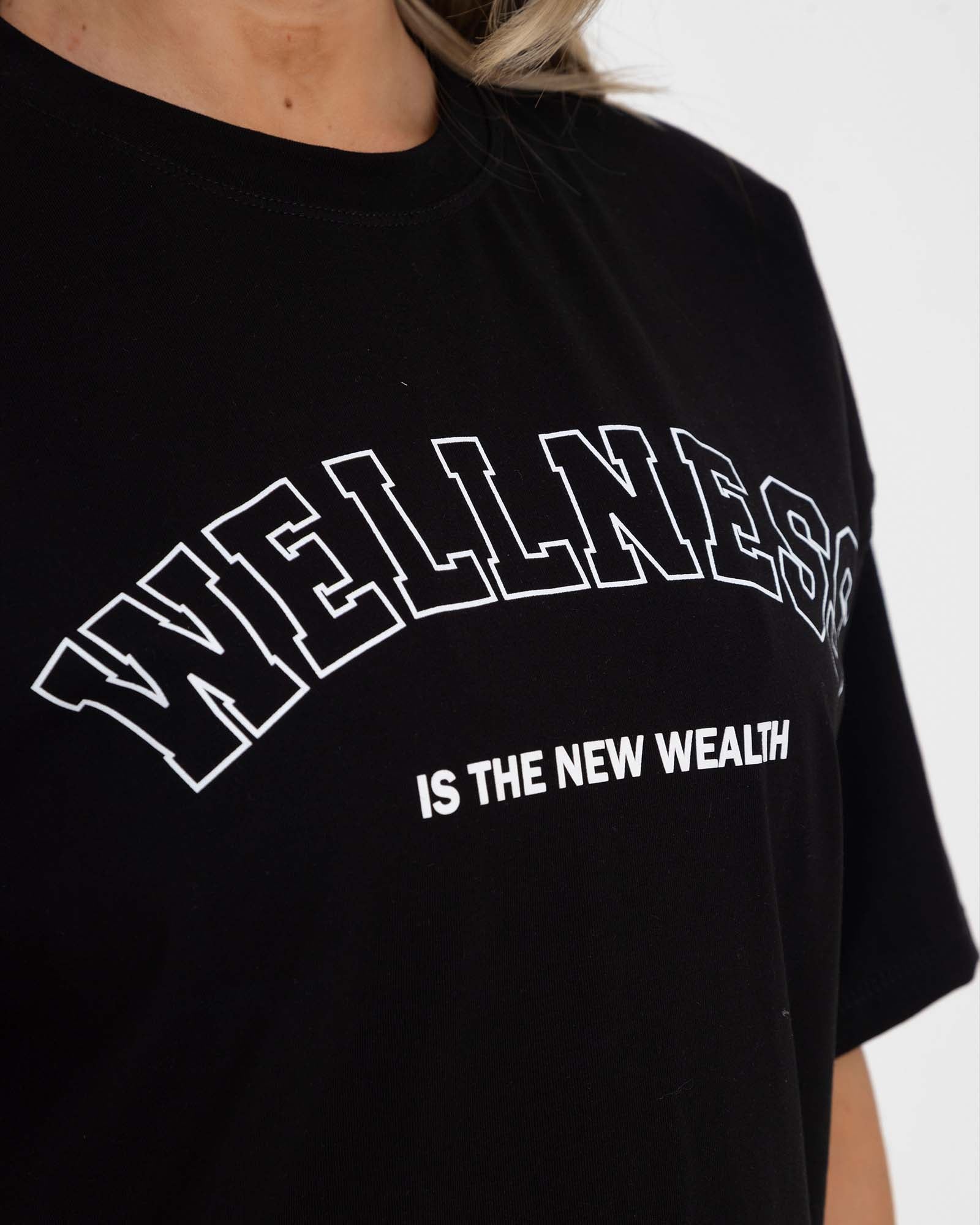 Camiseta oversize negra focused FIBER