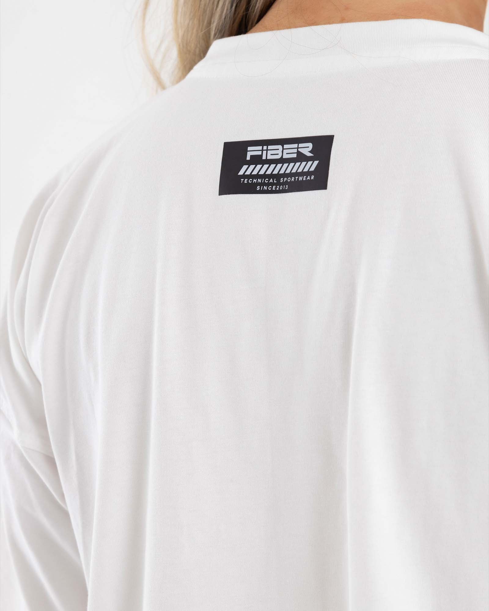 Camiseta oversize marfil focused FIBER