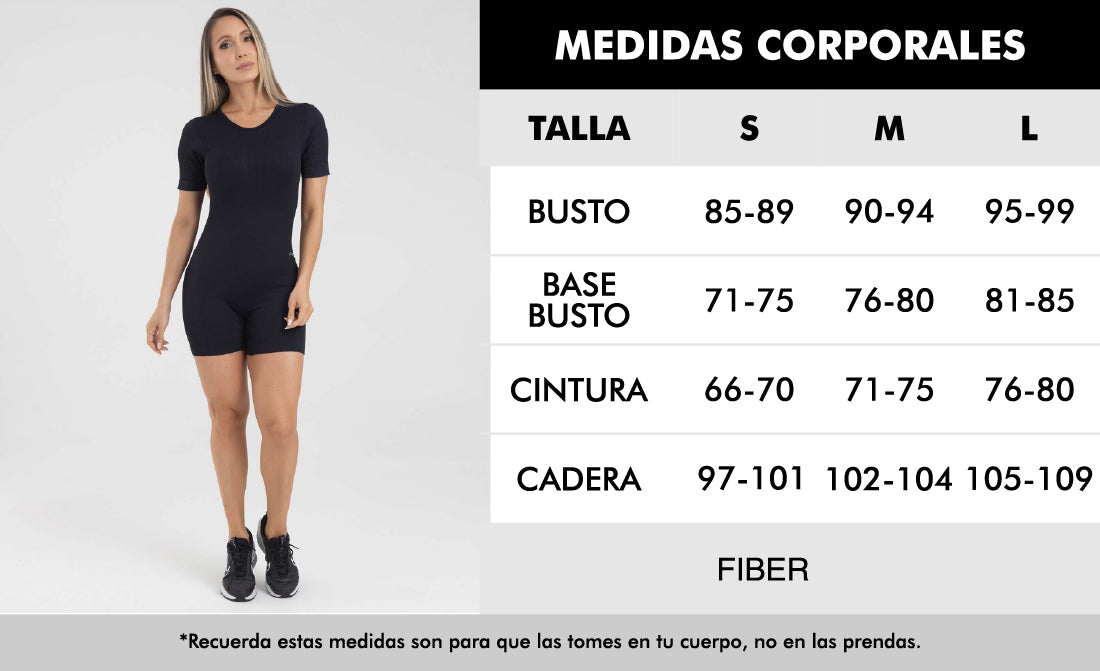 Enterizo corto manga corta mora muse FIBER