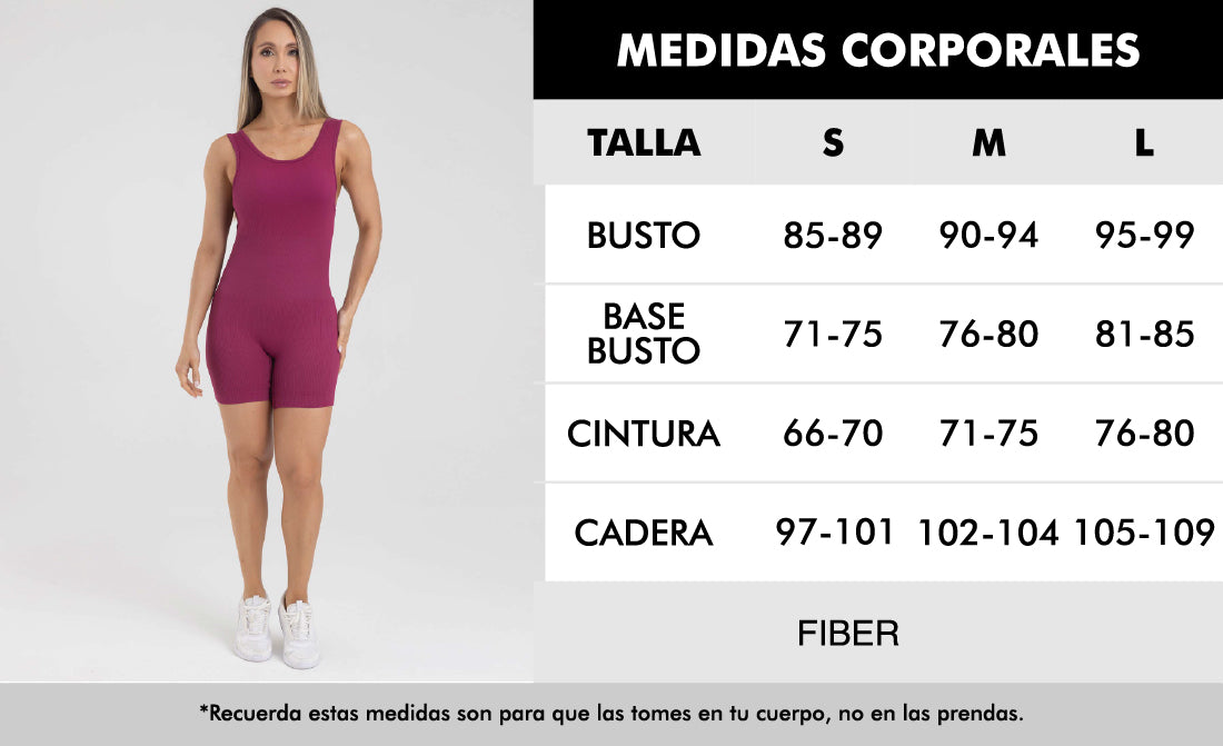 Enterizo square corto push up fucsia muse FIBER
