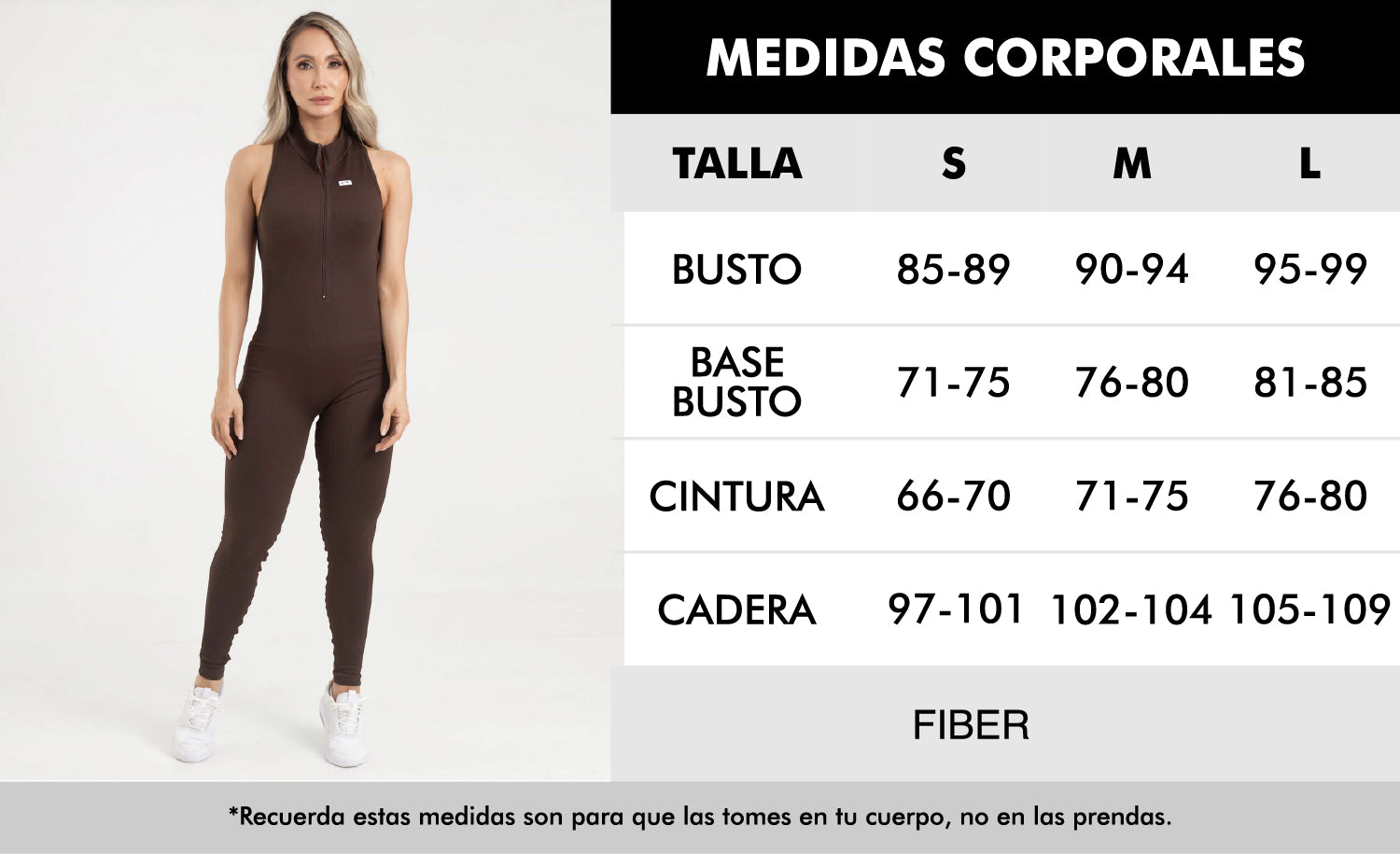 Enterizo largo push up con cierre seamless gris eterea FIBER