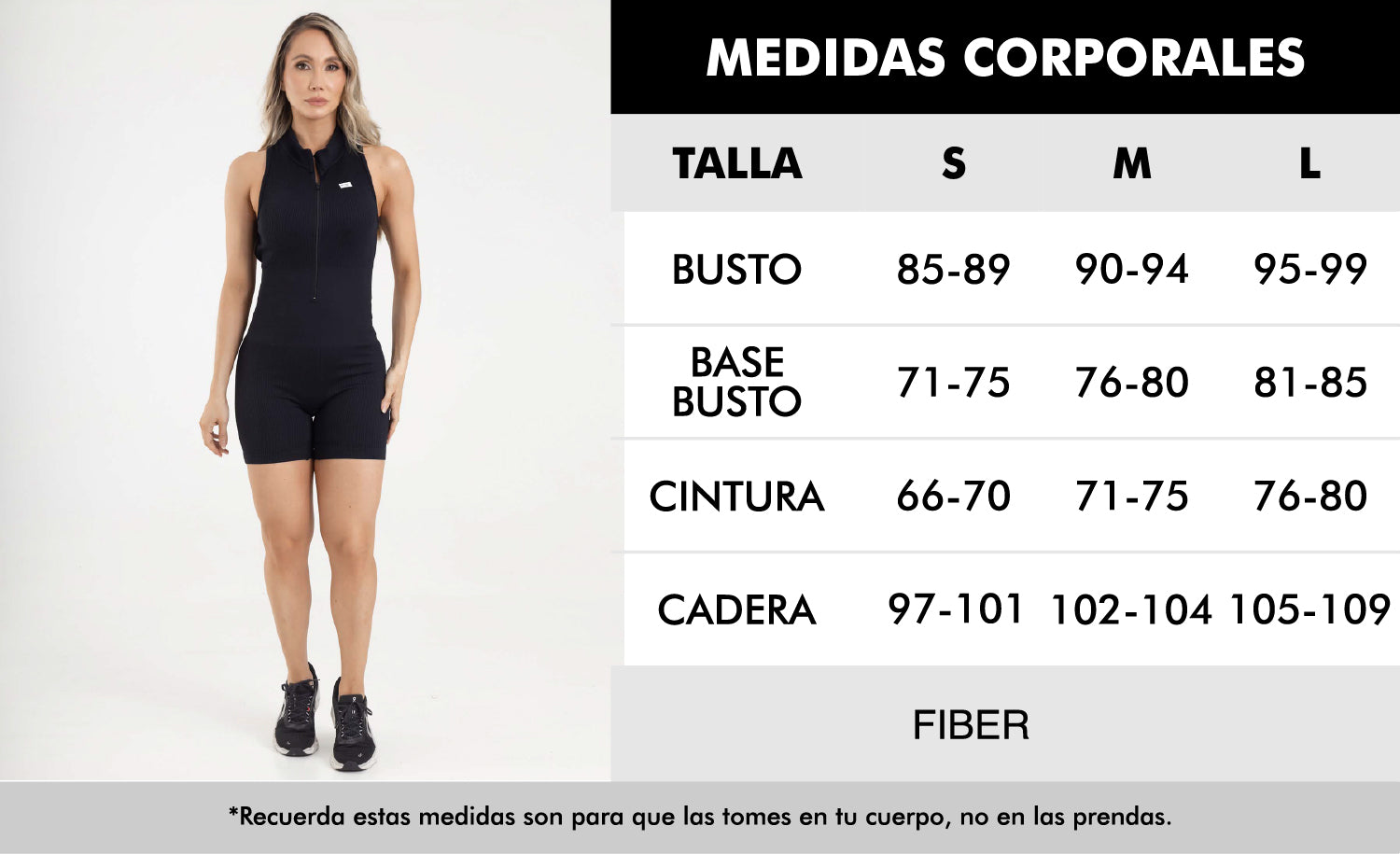 Enterizo corto con cierre gris eterea FIBER