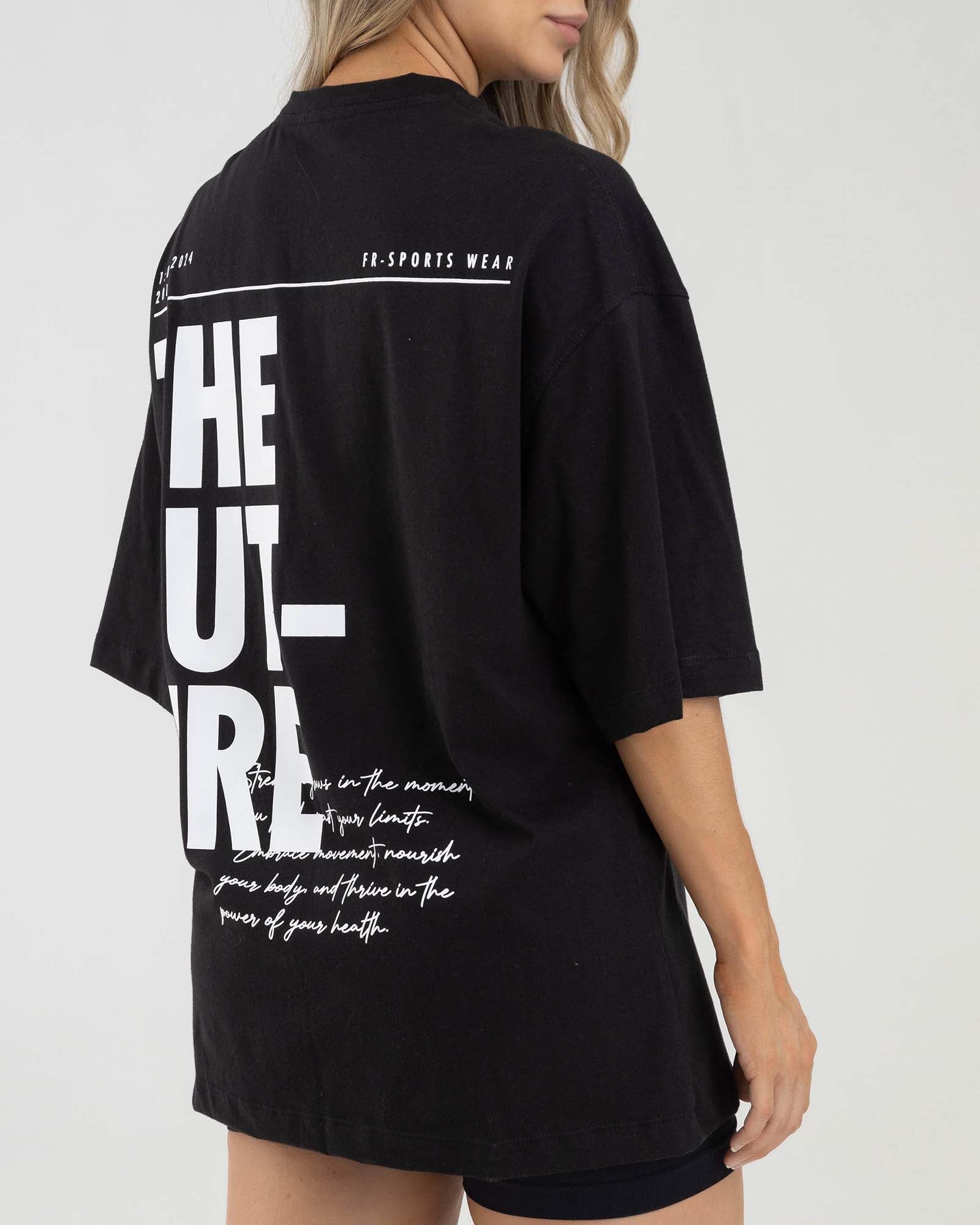 Camiseta oversize heavy negra femme FIBER