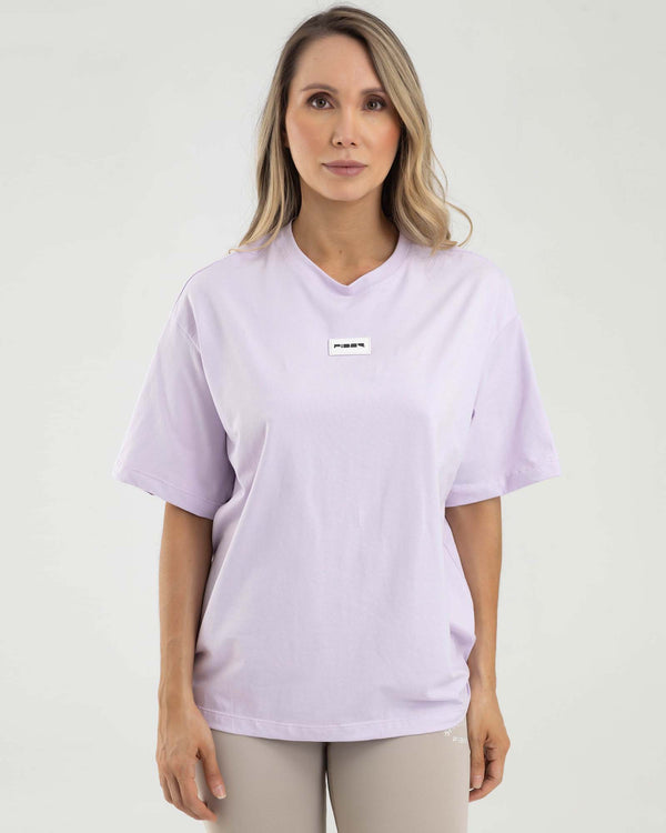 Camiseta oversize lila femme FIBER