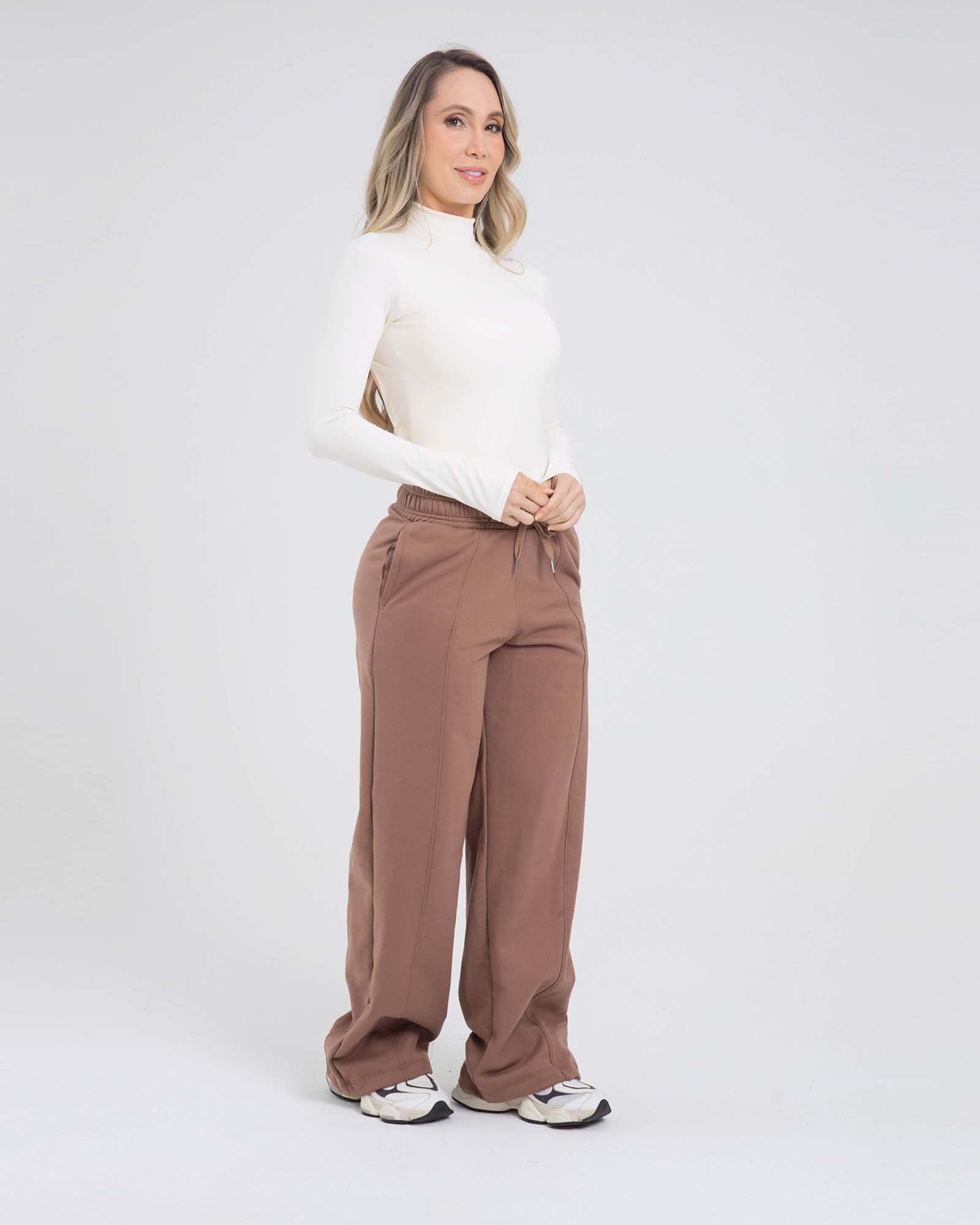Pantalón club comfort cafe claro offline FIBER