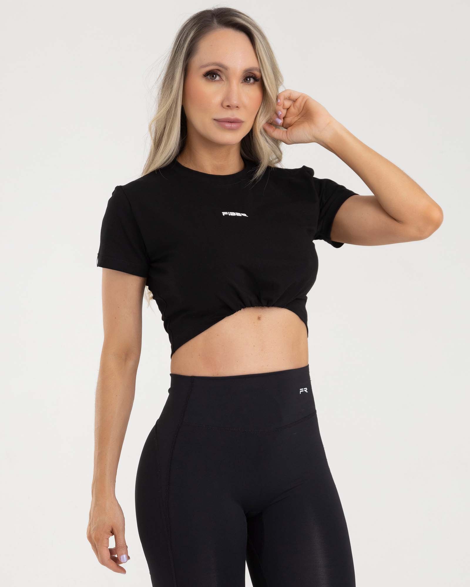 Blusa recogida negro aurora FIBER