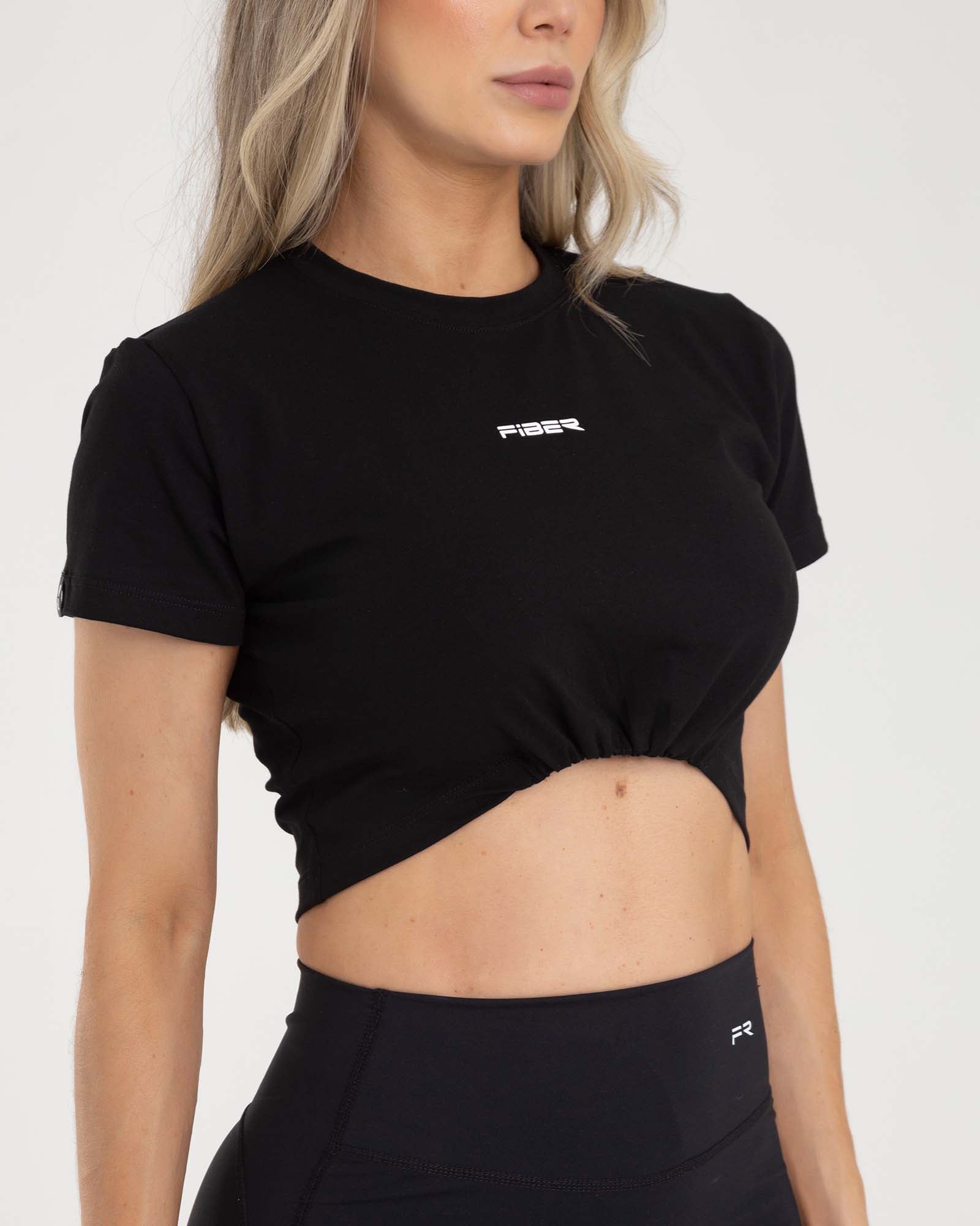 Blusa recogida negro aurora FIBER