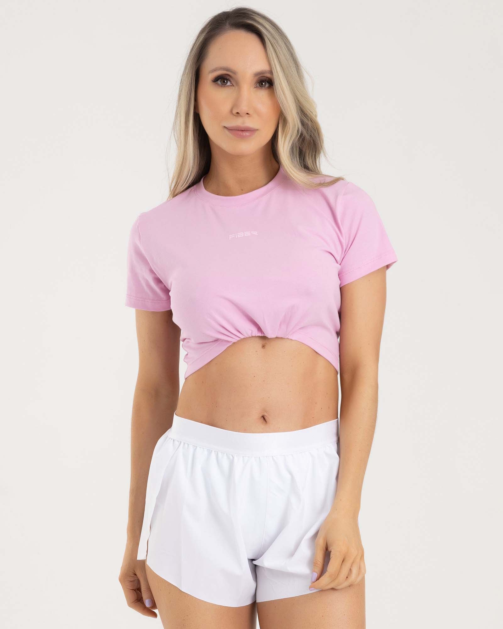 Blusa recogida rosado aurora FIBER